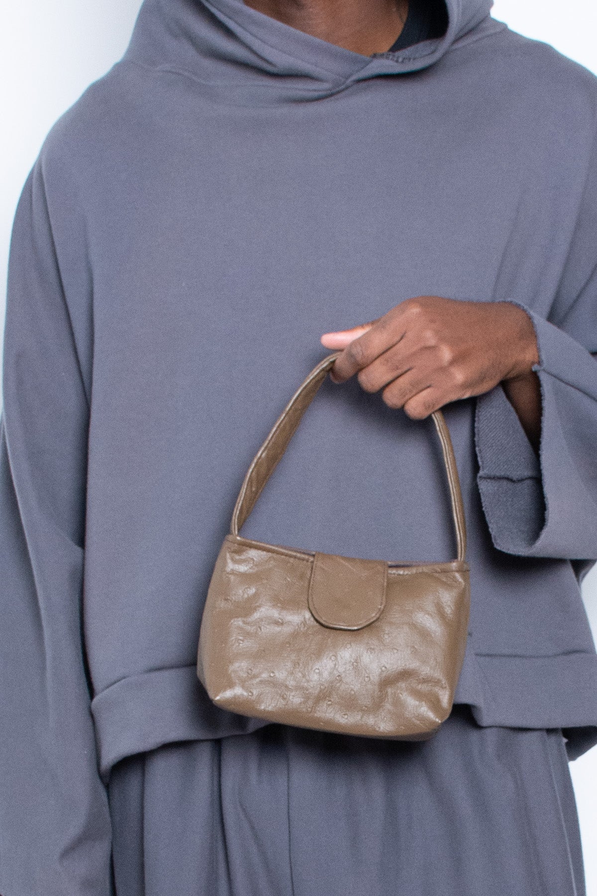 Chocolate Leather Day Bag